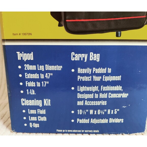 VIDEO/PHOTO TRIPOD & CAMERA Starter Kit Extends to 47" Folds to 17" -New in Box - Picture 4 of 9